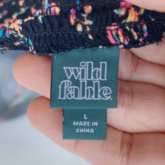 3/$10 NWT Wild Fable Midi Dress, jrs. Large, black floral - Picture 8 of 9